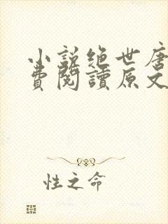 小说绝世唐门免费阅读原文