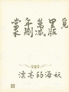 当年万里觅封侯未删减版