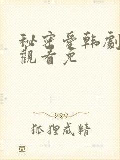 秘密爱韩剧在线观看免封面