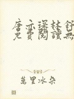 唐亦琛林舒小说免费阅读无弹窗