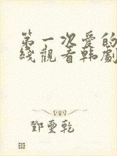 第一次爱的人在线观看韩剧免费高清封面