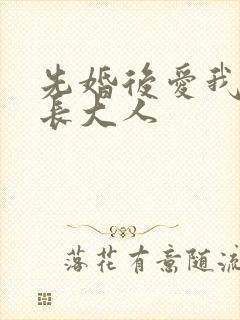 先婚后爱我的市长大人