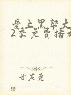 爱上黑帮大佬第2季免费播放全集在线观看