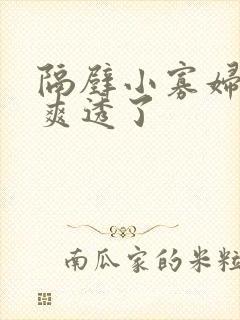 隔壁小寡妇让我爽透了