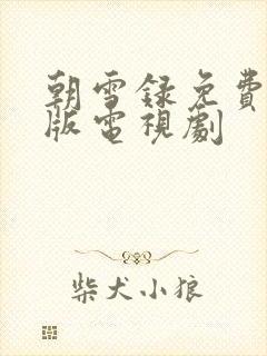 朝雪录免费完整版电视剧封面