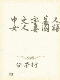 中文字幕人妻熟女人妻国语