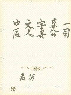 中文字幕一区二区人妻公司封面