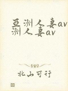 亚洲人妻av亚洲人妻av