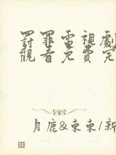 罚罪电视剧在线观看免费完整版高清封面