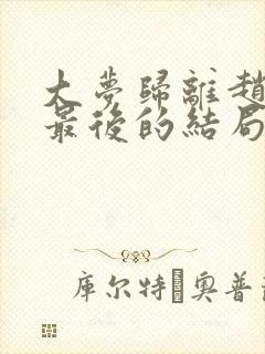 大梦归离赵远舟最后的结局封面