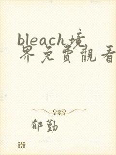 bleach境界免费观看全集