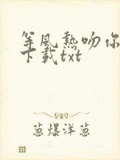 等风热吻你免费下载txt