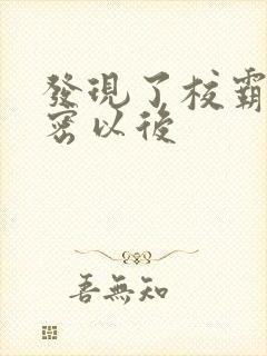 发现了校霸的秘密以后封面