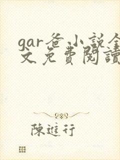 gar爸小说全文免费阅读最新章节