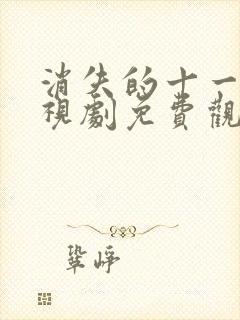 消失的十一层电视剧免费观看全部封面