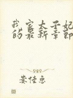 我家太子妃超凶的最新章节