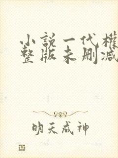 小说一代权臣完整版未删减小说