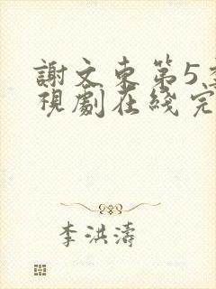 谢文东第5季电视剧在线完整免费