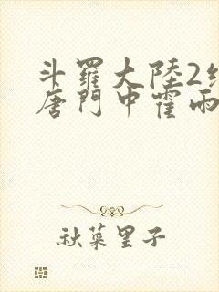 斗罗大陆2绝世唐门中霍雨浩