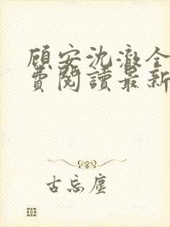 顾安沈澈全文免费阅读最新章节封面