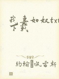 我妻如奴txt下载