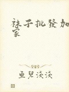 袜子批发加工厂家封面