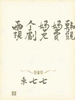 两个妈妈韩剧电视剧免费观看播放