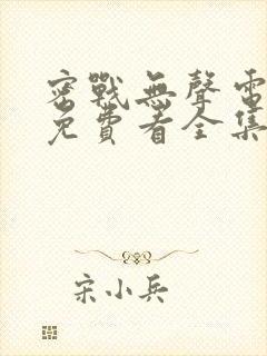 密战无声电视剧免费看全集