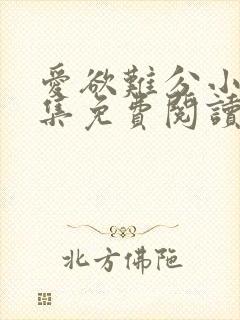 爱欲难分小说全集免费阅读