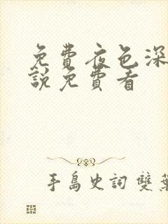 免费夜色深处小说免费看封面