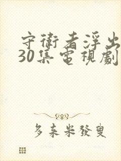 守卫者浮出水面30集电视剧