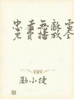 忠者无敌电视剧免费播放全集封面