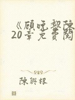 《顾晚黎陈亦》20章免费阅读小说