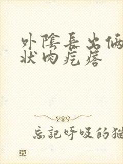 外阴长出俩乳头状肉疙瘩