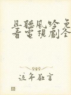 且听风吟免费观看电视剧全集剧情封面