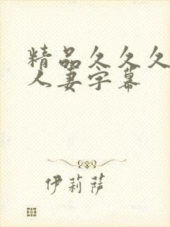 精品久久久中文人妻字幕