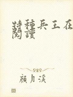 特种兵王在山村阅读