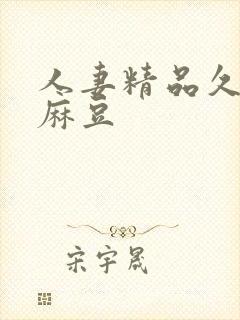 人妻精品久久久麻豆