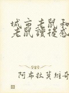 城市老鼠和乡下老鼠读后感封面