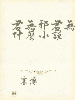 君无邪君无药是什么小说封面