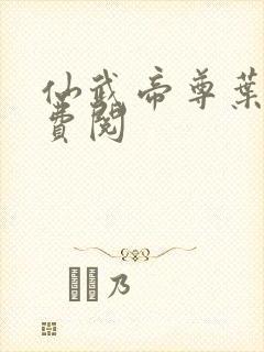 仙武帝尊叶辰免费阅封面