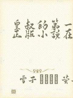 皇叔的第一宠妃正版小说在哪看封面