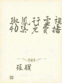 与凤行电视剧全40集免费播放封面