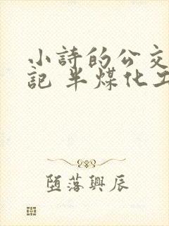 小诗的公交车日记 半煤化工