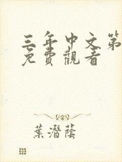 三年中文第五集免费观看