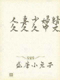 人妻少妇精品久久久久中文字幕