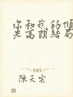 你和我的倾城时光高朗结局封面