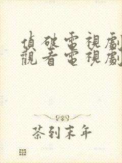 侦破电视剧免费观看电视剧大全在线观看