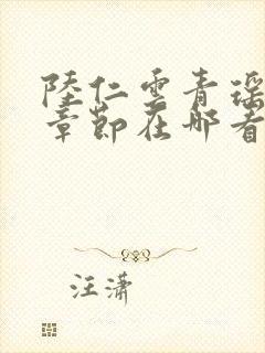 陆仁云青瑶最新章节在哪看