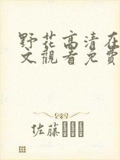 野花高清在线中文观看免费完整